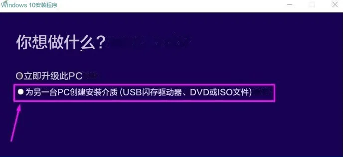 为另一台电脑创建安装介质（USB 闪存驱动器、DVD 或 ISO 文件