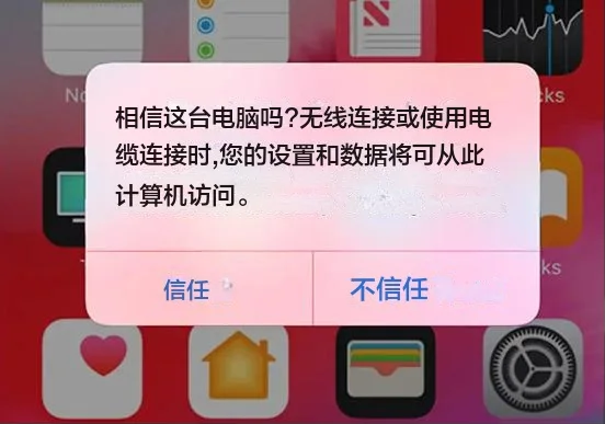信任 iPhone 上的这台电脑