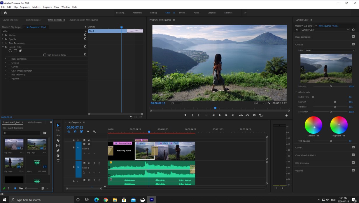 Adobe Premiere Pro操作界面