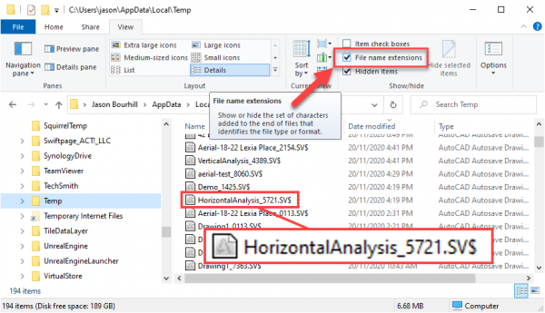 打开 autocad 自动保存路径的相应路径