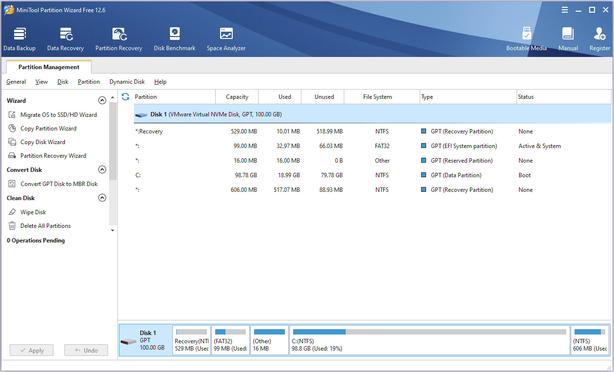 MiniTool Partition Wizard Free v12.8 评论