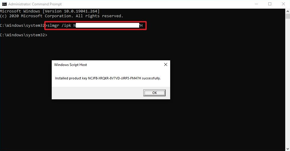 激活 Windows 产品密钥/许可证