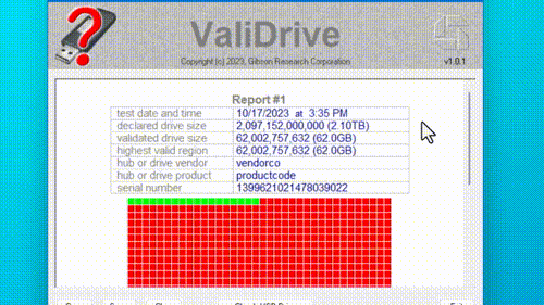 Validrive 扫描结果