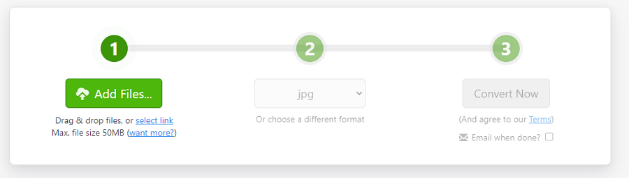 在Zamzar上将PDF转为JPG