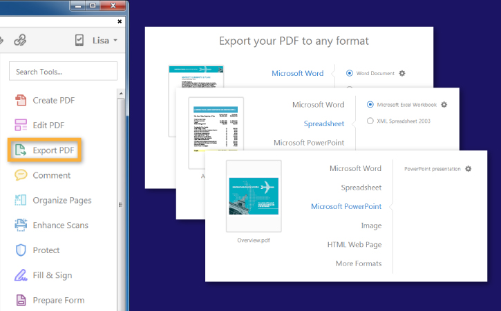 Adobe Acrobat Pro将PDF导出为Microsoft Office格式