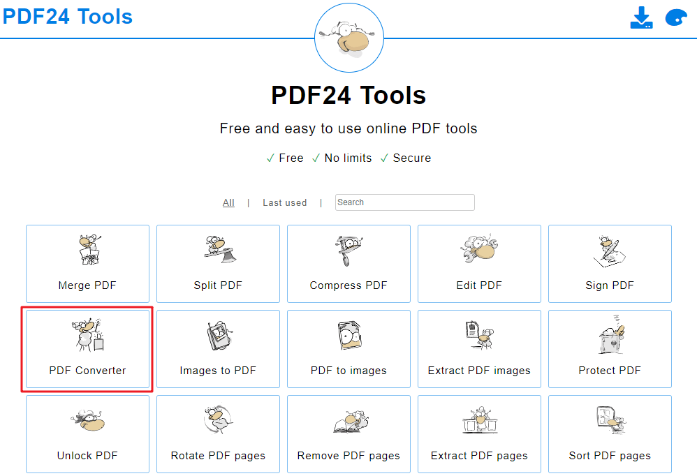 PDF24 Tools批量处理界面