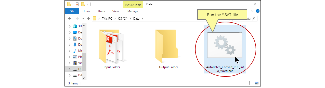 运行批处理文件