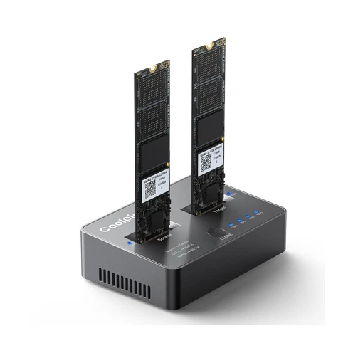M.2 NVMe/SATA复制器,双槽离线克隆M.2 NVMe/SATA docking站