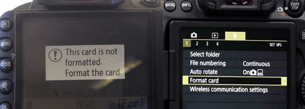 相机提示需格式化SD卡