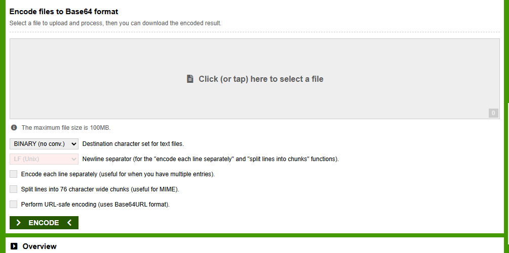 Base64Encode.org将pdf转为base64