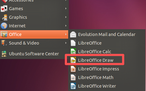打开LibreOffice Draw