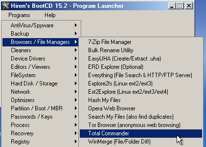 Hiren’s BootCD 文件浏览器