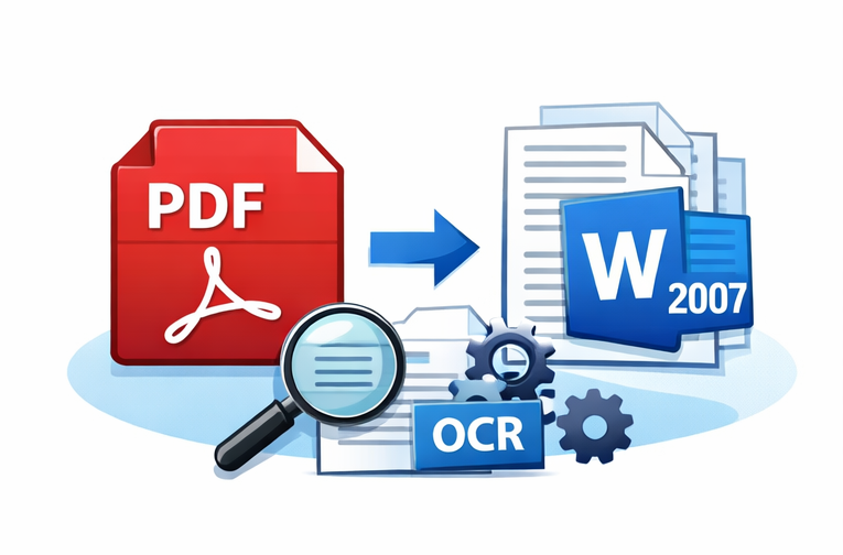 将 pdf 转换为 word 2007