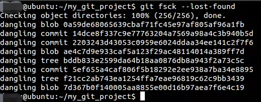 git fsck lost found 命令