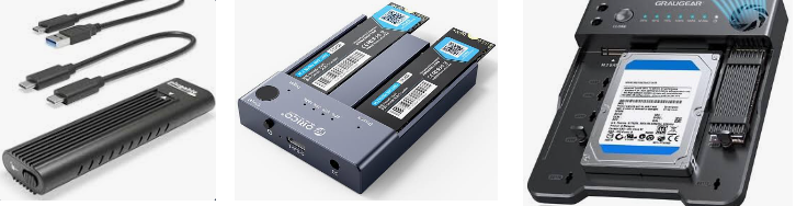 不同类型的 NVMe 底座