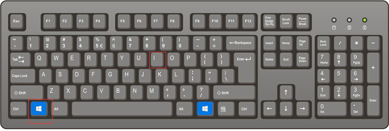 按住快捷键“Windows标志键+i”