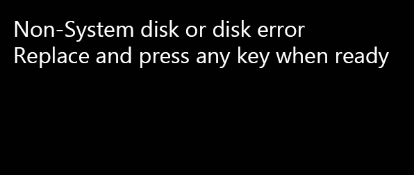 电脑启动出现non system disk or disk error