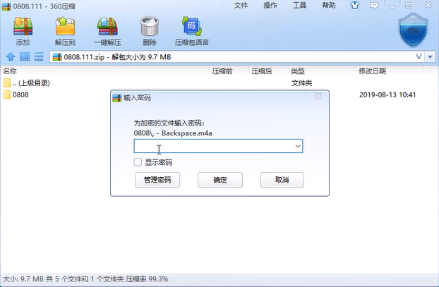 输入密码打开文件