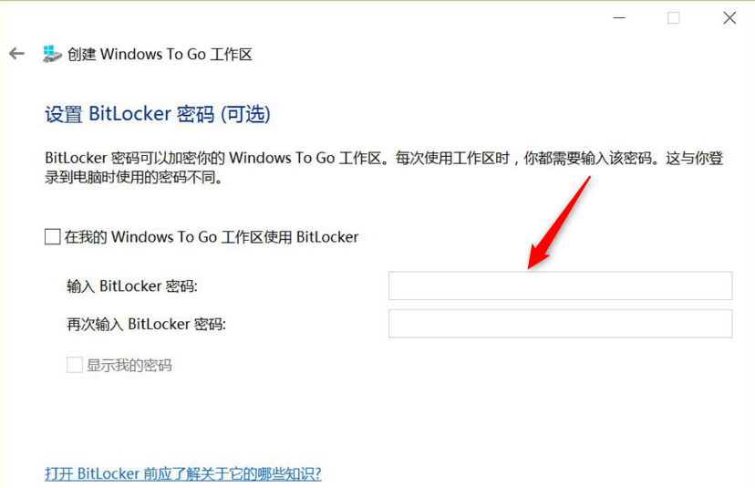 BitLocker加密界面