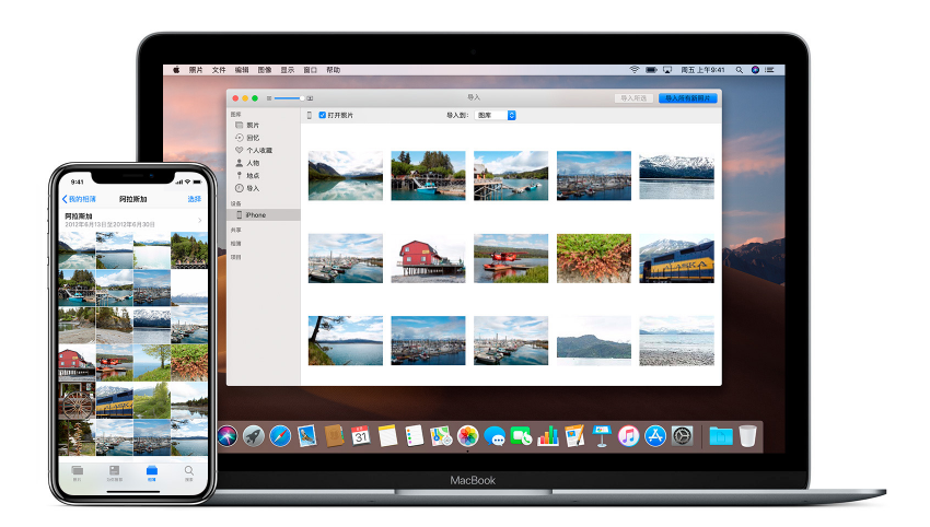 iPhone设备与Mac照片同步