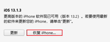 恢复iPhone设备界面