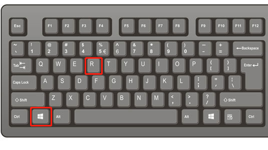 按 Windows键+R