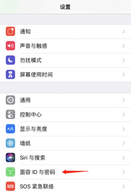 面容ID与密码