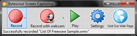 Bytescout Screen Recorder软件