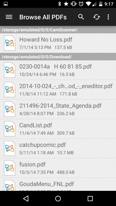Xodo PDF的操作页面