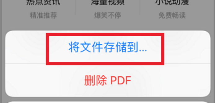 存储PDF界面