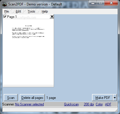 Scan2PDF软件界面