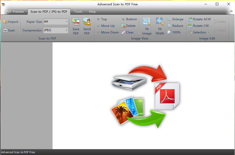 Advanced Scan to PDF Free软件界面