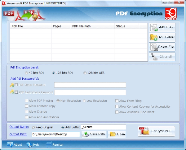 Axommsoft PDF Encryption软件