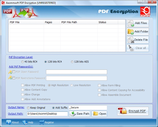 Axommsoft PDF Encryption软件