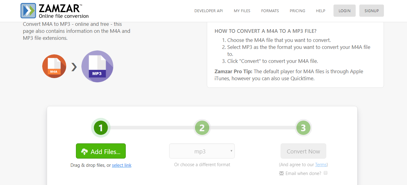 ZAMZAR Online file conversion在线格式转换工具