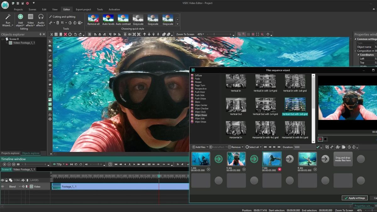 VSDC Free Video Editor软件操作界面