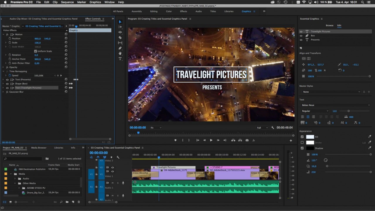 Adobe Premiere Pro CC软件操作界面