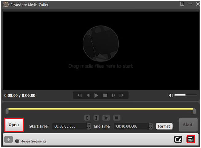 Joyoshare Media Cutter软件操作界面