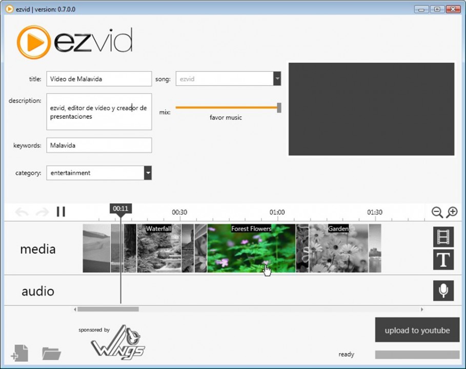 Ezvid视频制作软件操作界面