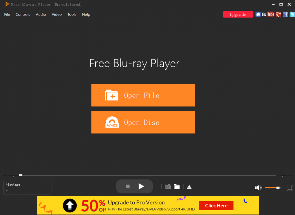 Free Blu-ray Player界面