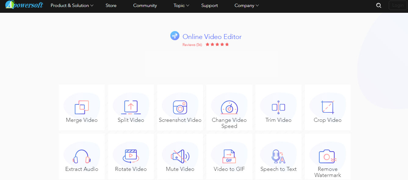 Apowersoft在线视频编辑工具