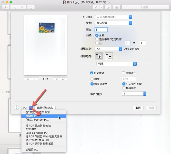 存储为PDF