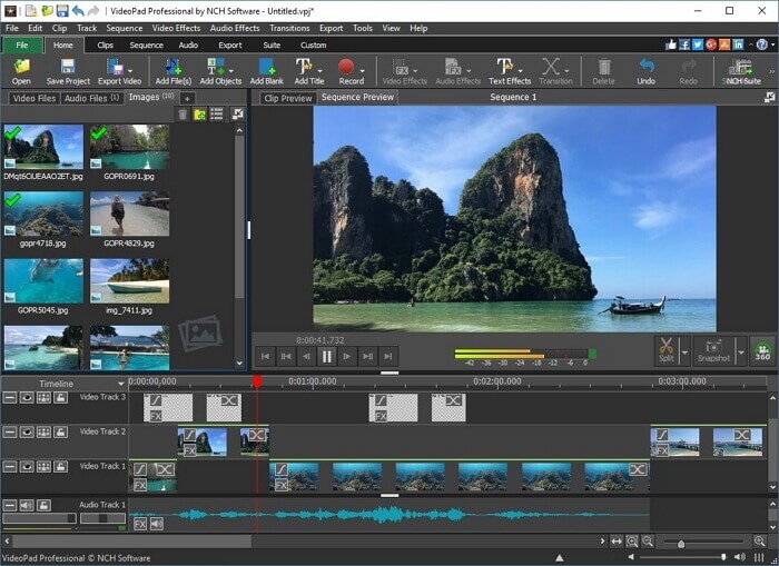 VideoPad Video Editor软件操作界面