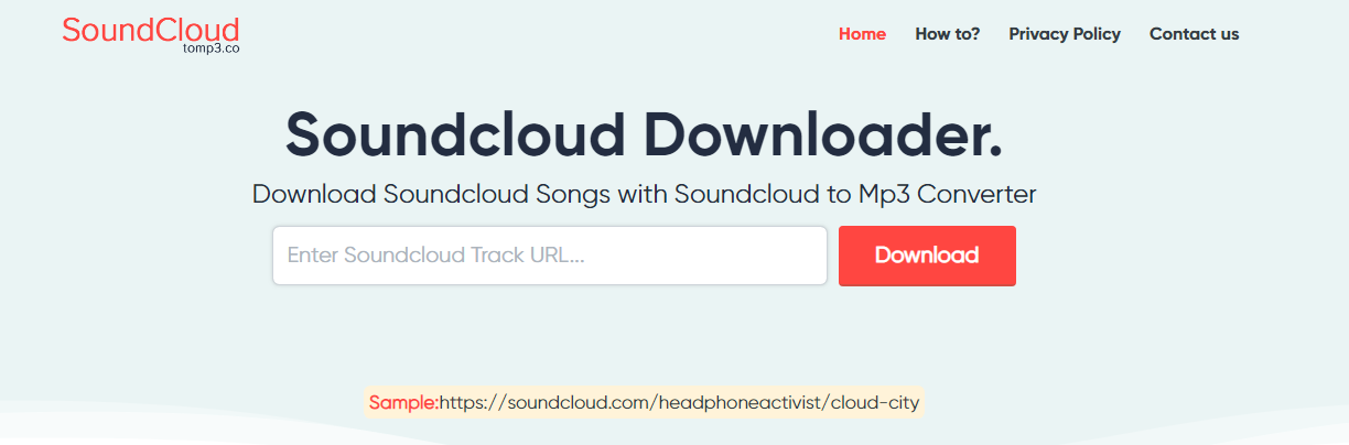 SoundCloud to MP3.co在线下载工具操作界面