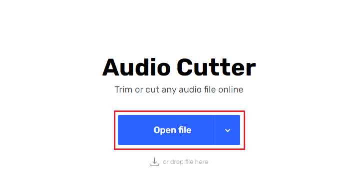 在Online MP3 Cutter上传文件