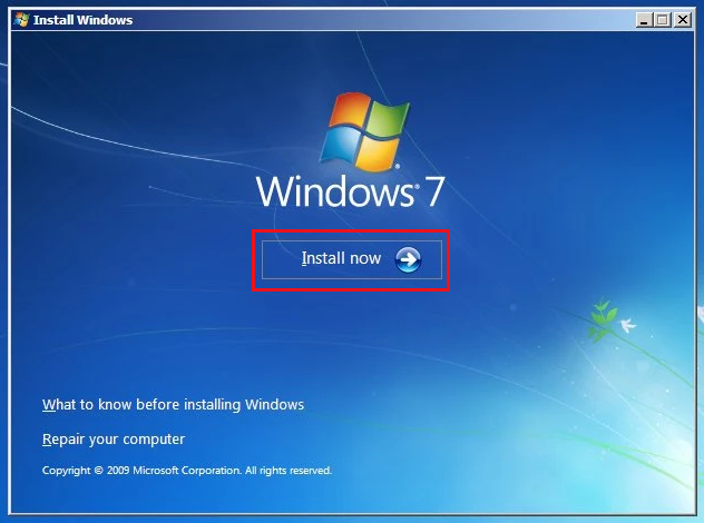 Windows 7立即安装