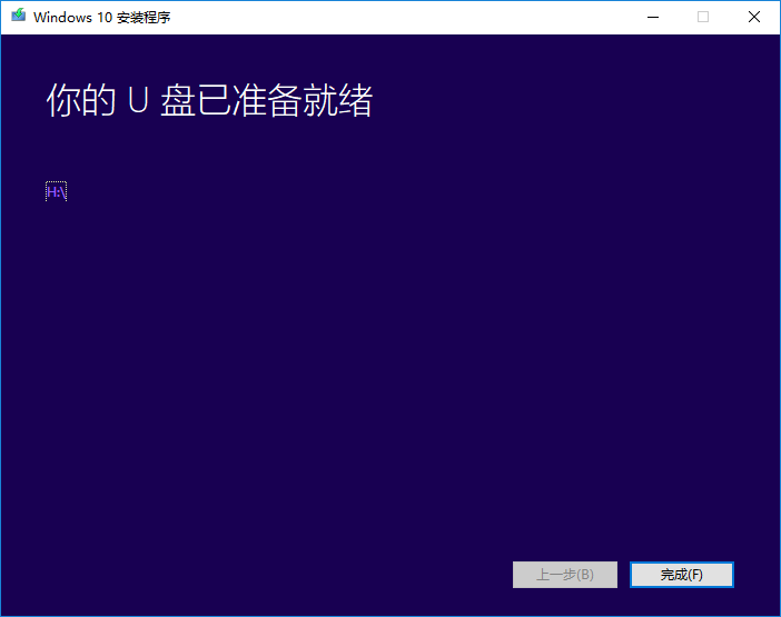 你的U盘已准备就绪