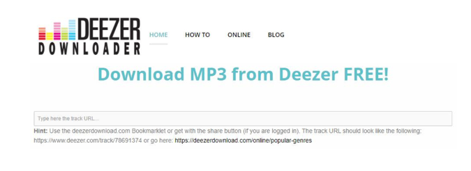 Deezer Downloader在线下载工具操作界面