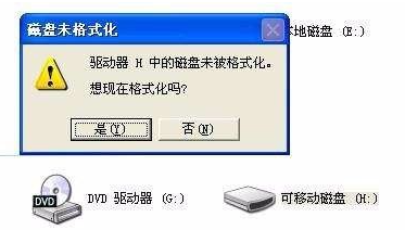 磁盘未被格式化错误提示