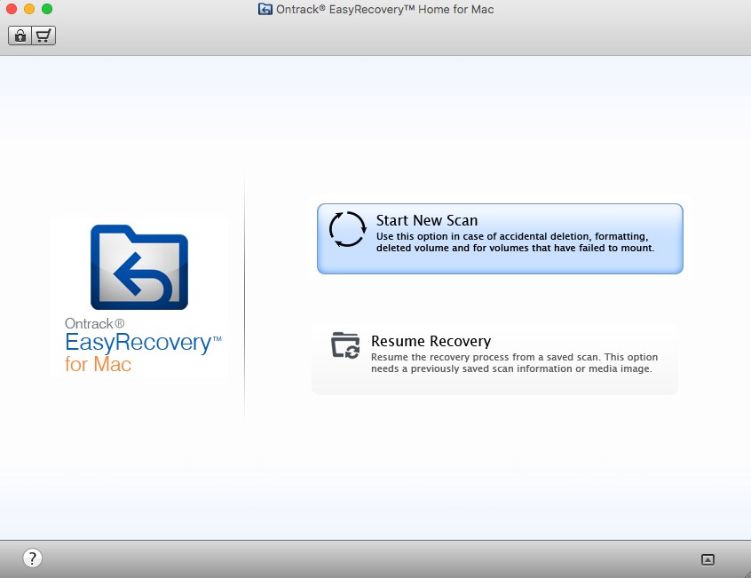 Ontrack EasyRecovery Home for Mac软件界面